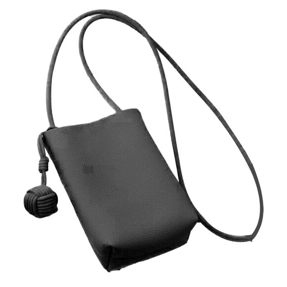 New! Black Faux Soft Leather Mini Crossbody Phone Coin Purse Bag - Picture 2 of 10